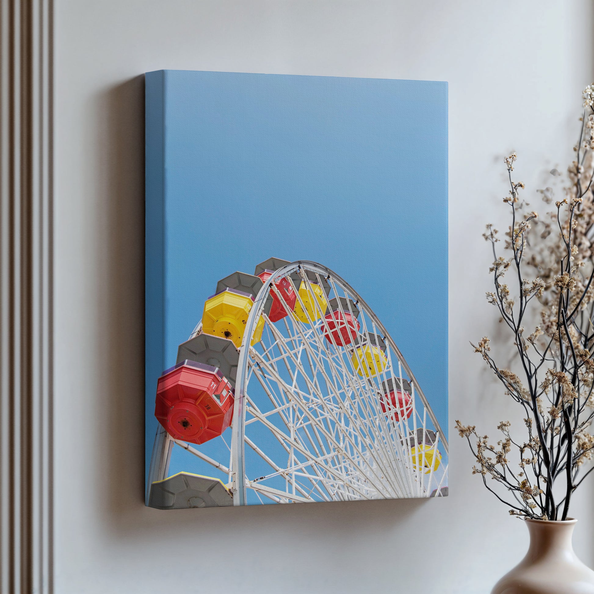 Ferris Wheel Print | Santa Monica Canvas | 17 Mile