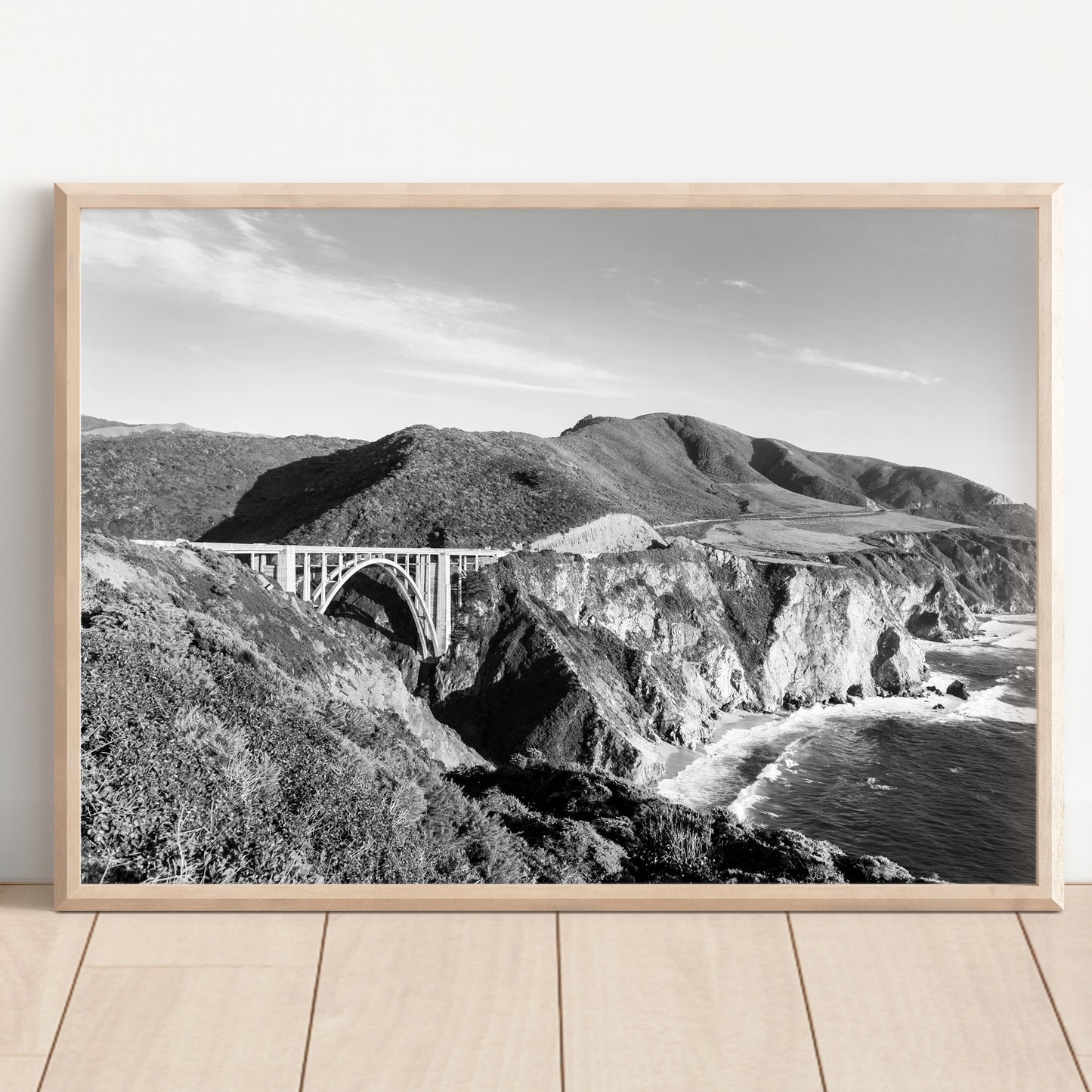 Bixby Bridge Canvas | Black and White Canvas | 17 Mile
