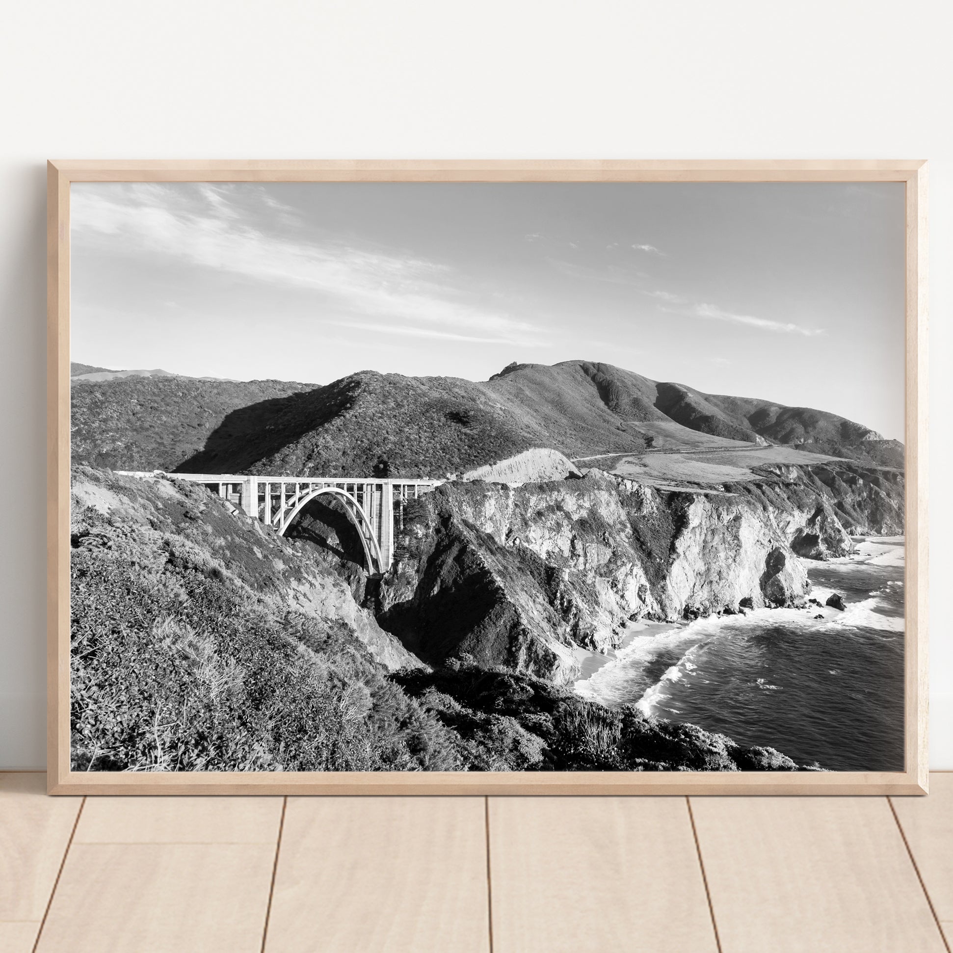 Bixby Bridge Canvas | Black and White Canvas | 17 Mile