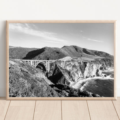 Bixby Bridge Canvas | Black and White Canvas | 17 Mile