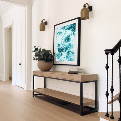 Turquoise Wave Canvas | Turquoise Ocean Wall Art | 17 Mile