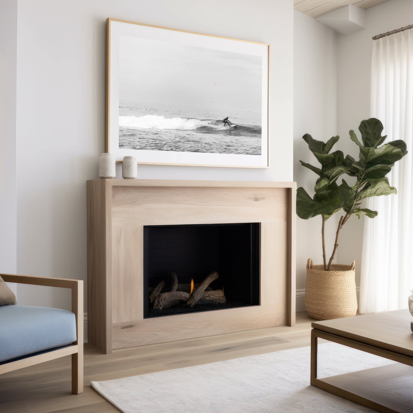 Monochrome Surf Canvas | Monochrome Surf Print | 17 Mile