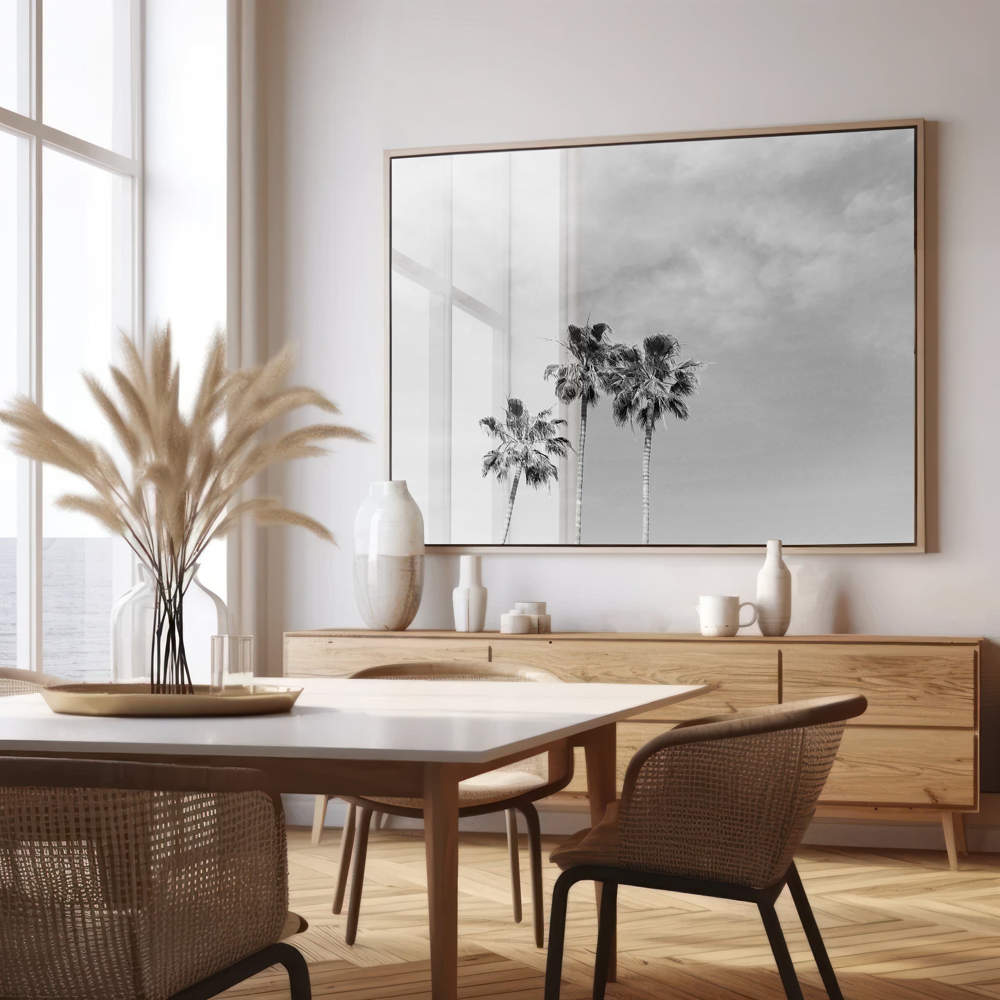 Black and White Palm Print | Black and White Palm Art | 17 Mile