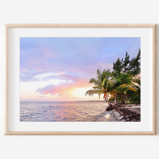 Belize Home Decor Canvas | Sunset Print Canvas | 17 Mile