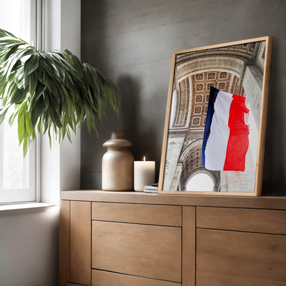 France Flag Paris Print