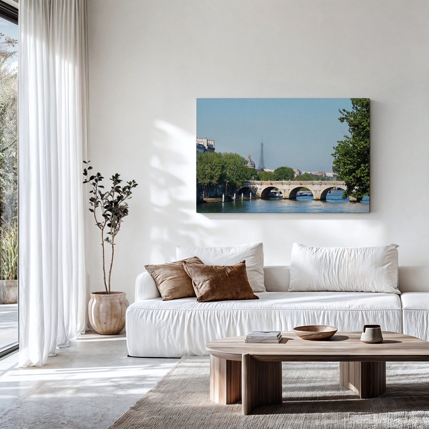 Eiffel Tower and Seine River Print