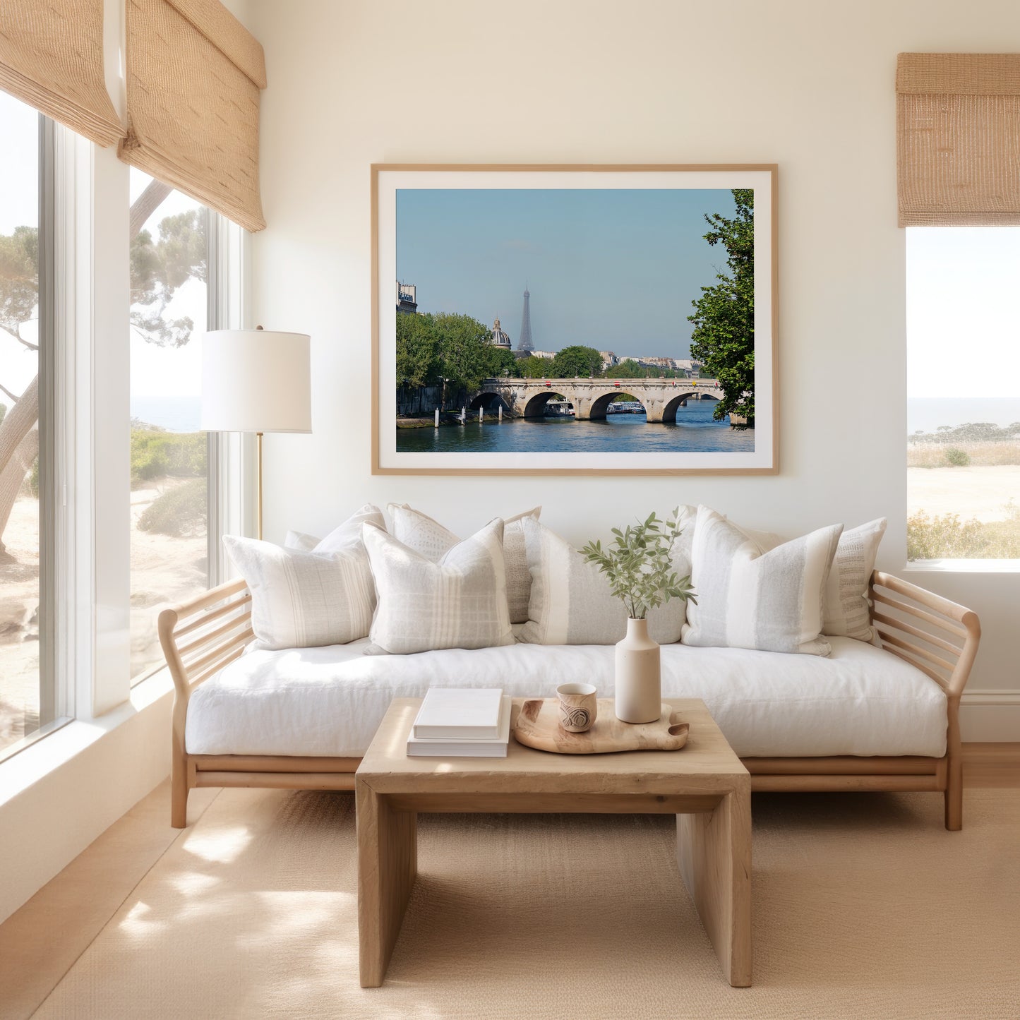 Eiffel Tower and Seine River Print
