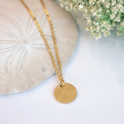 Ocean Wave Necklace | Unisex Wave Necklace | 17 Mile