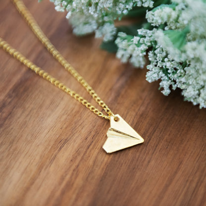 Paper Airplane Necklace 2