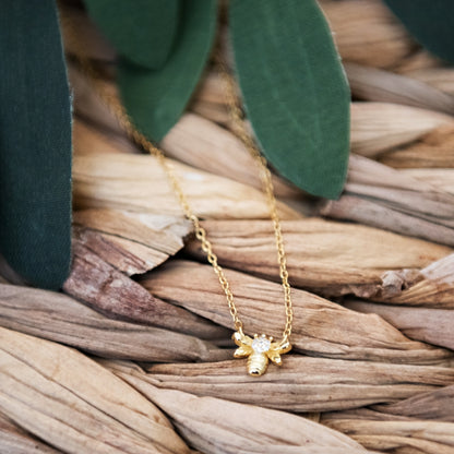 Tiny Bee Necklace