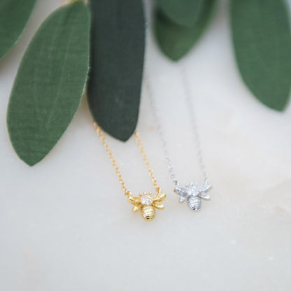 Tiny Bee Necklace