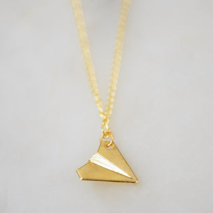 Paper Airplane Necklace 2