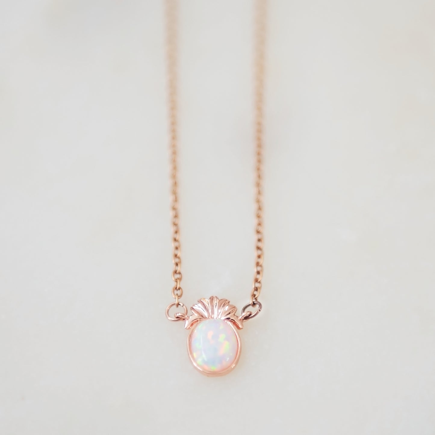 Opal Pineapple Necklace