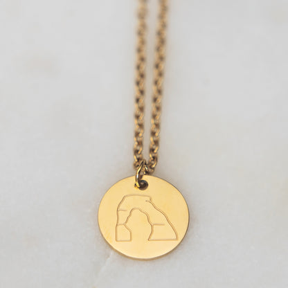 Delicate Arch Necklace | Stainless Steel Necklace | 17 Mile