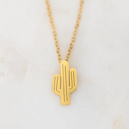 Gold Cactus Necklace | Silver Cactus Necklace | 17 Mile