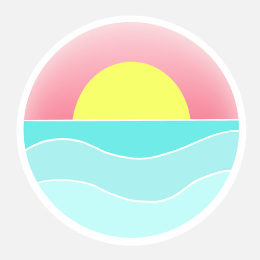 Waterproof Ocean Sticker | Ocean Vinyl Sticker | 17 Mile