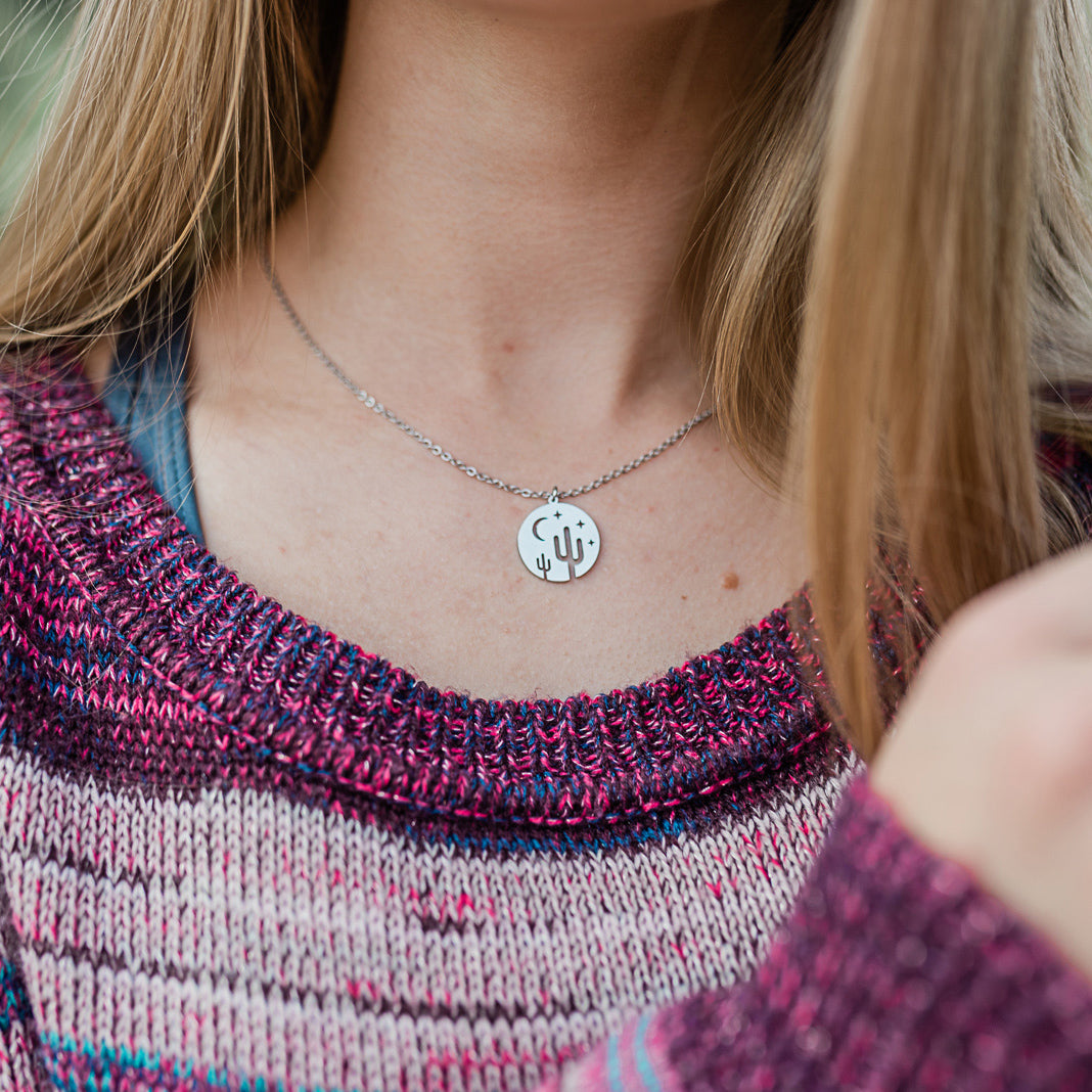 Desert Scene Necklace | Stainless Steel Necklace | 17 Mile