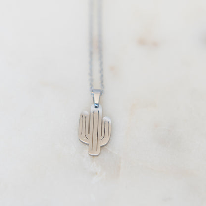 Gold Cactus Necklace | Silver Cactus Necklace | 17 Mile